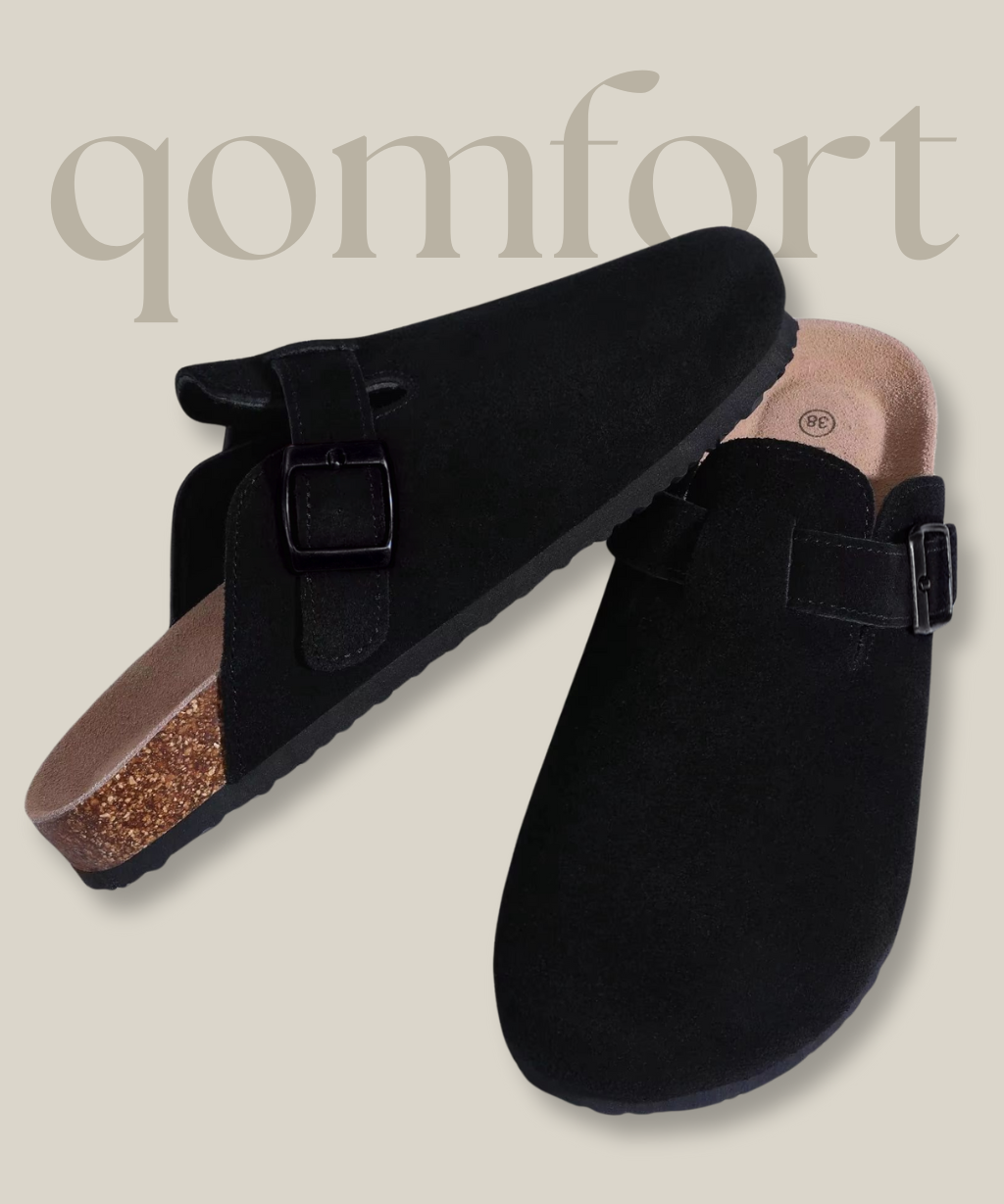 Genuine Suede Clogs by Qomfort